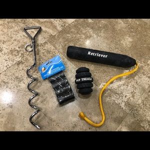 🐶 PET SUPPLIES - Tire Biting Toys, Chrome Yard Stake